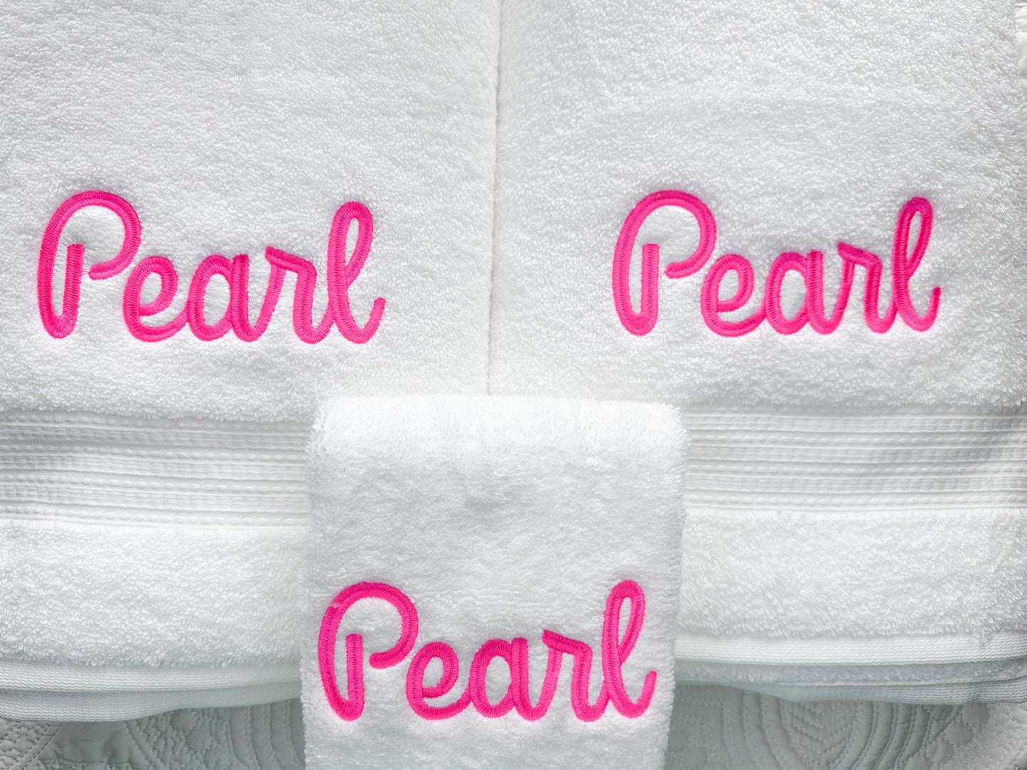 Monogrammed Bath Towel Set