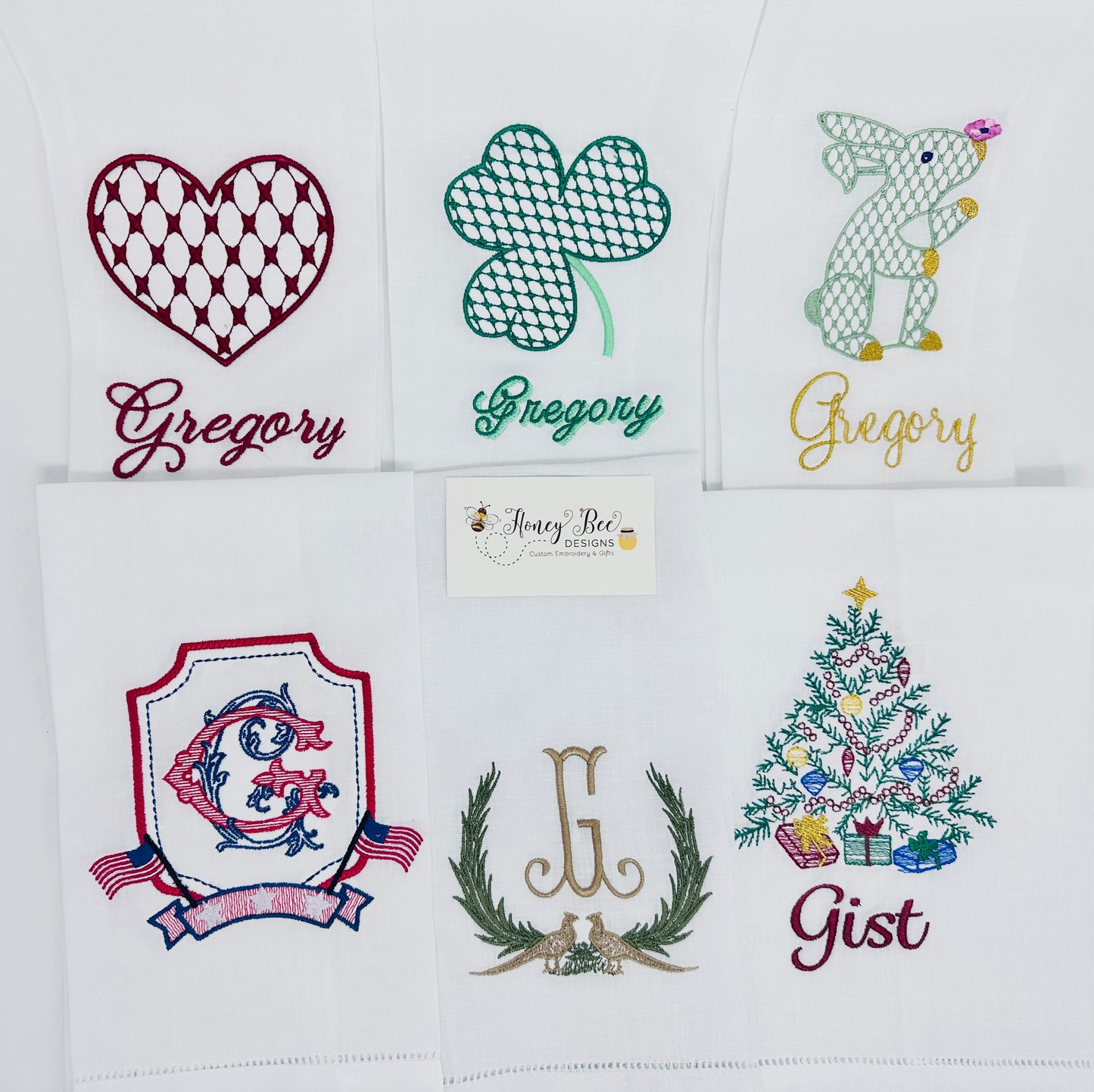 Seasonal Hand Towel Set - Set of Seven