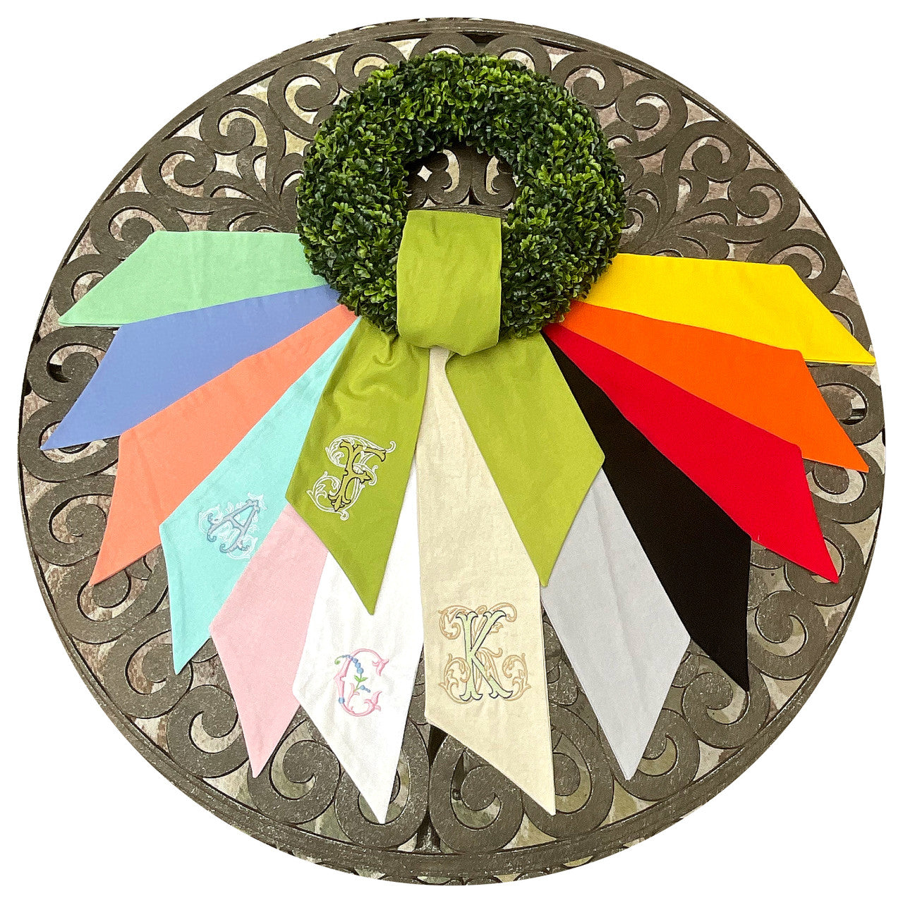 Holiday Wreath Sash Bundle -- Set of Four