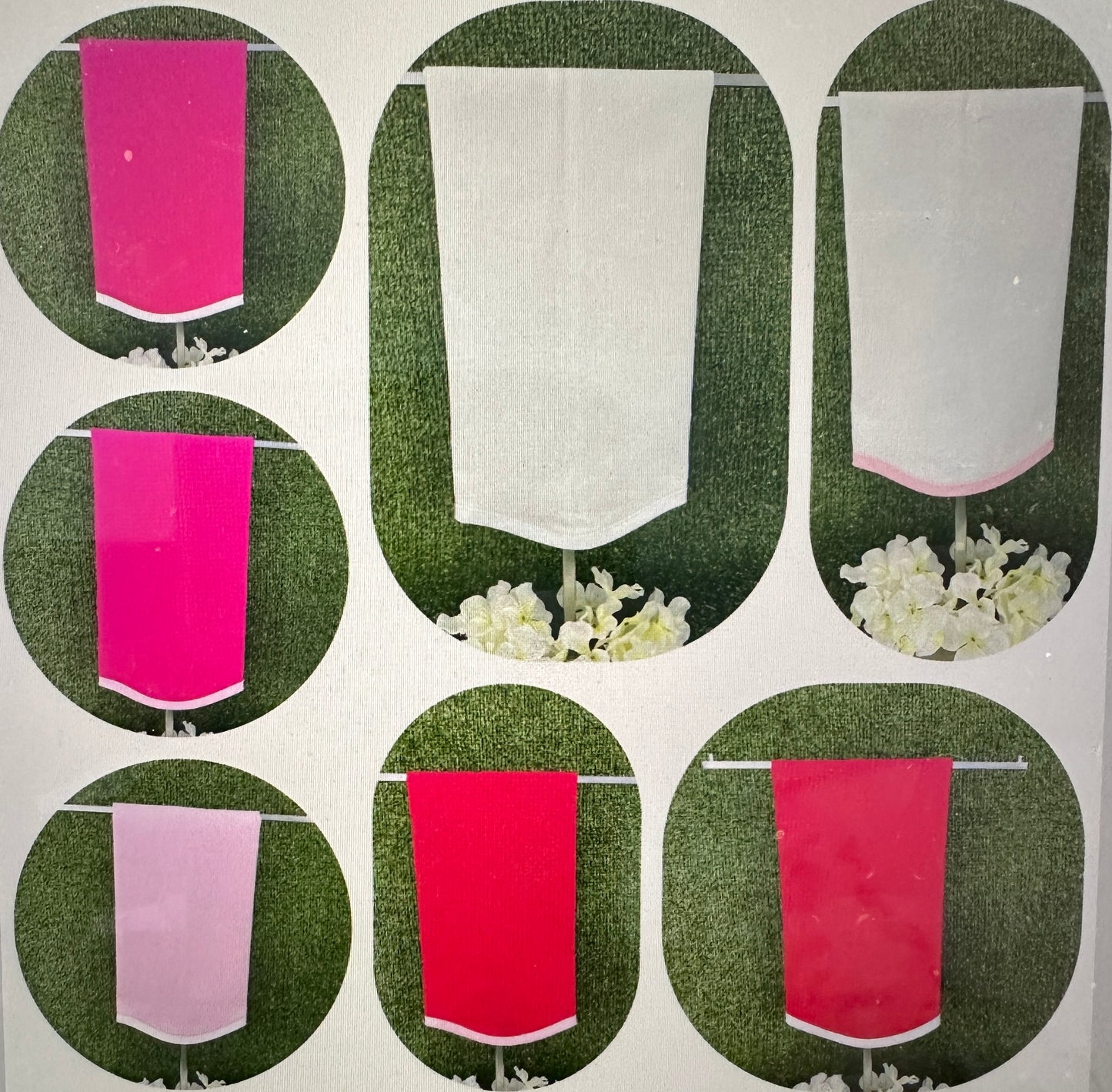 Linen Blend Scalloped Hem Guest Hand Towels