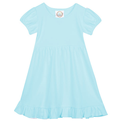 Short Puff Sleeve Ruffle Dress