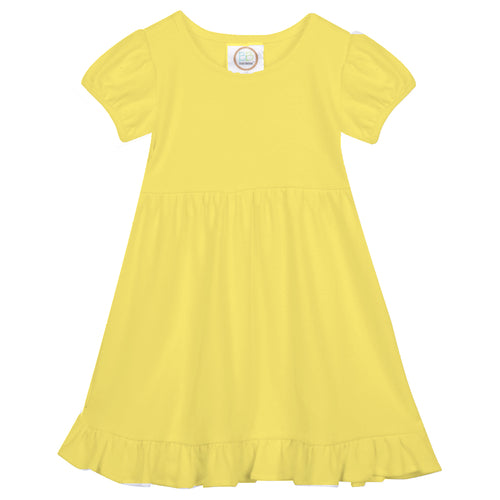 Short Puff Sleeve Ruffle Dress