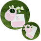 Cotton Pique Bib and Burp Cloth Set