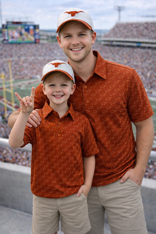 Dad and Son Game Day Polos