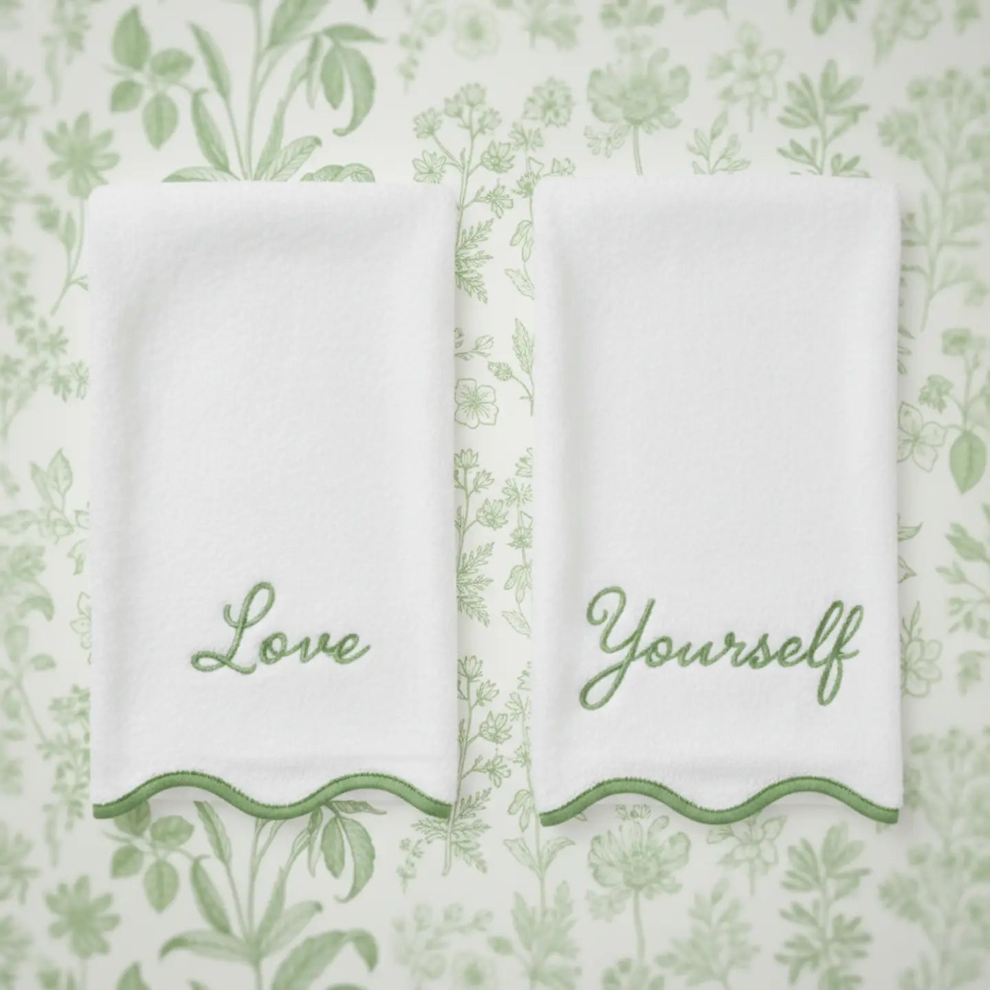 Monogrammed Scalloped Bath Towel