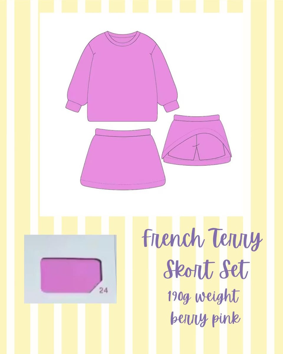 FRENCH TERRY SHORT AND SKORT SETS