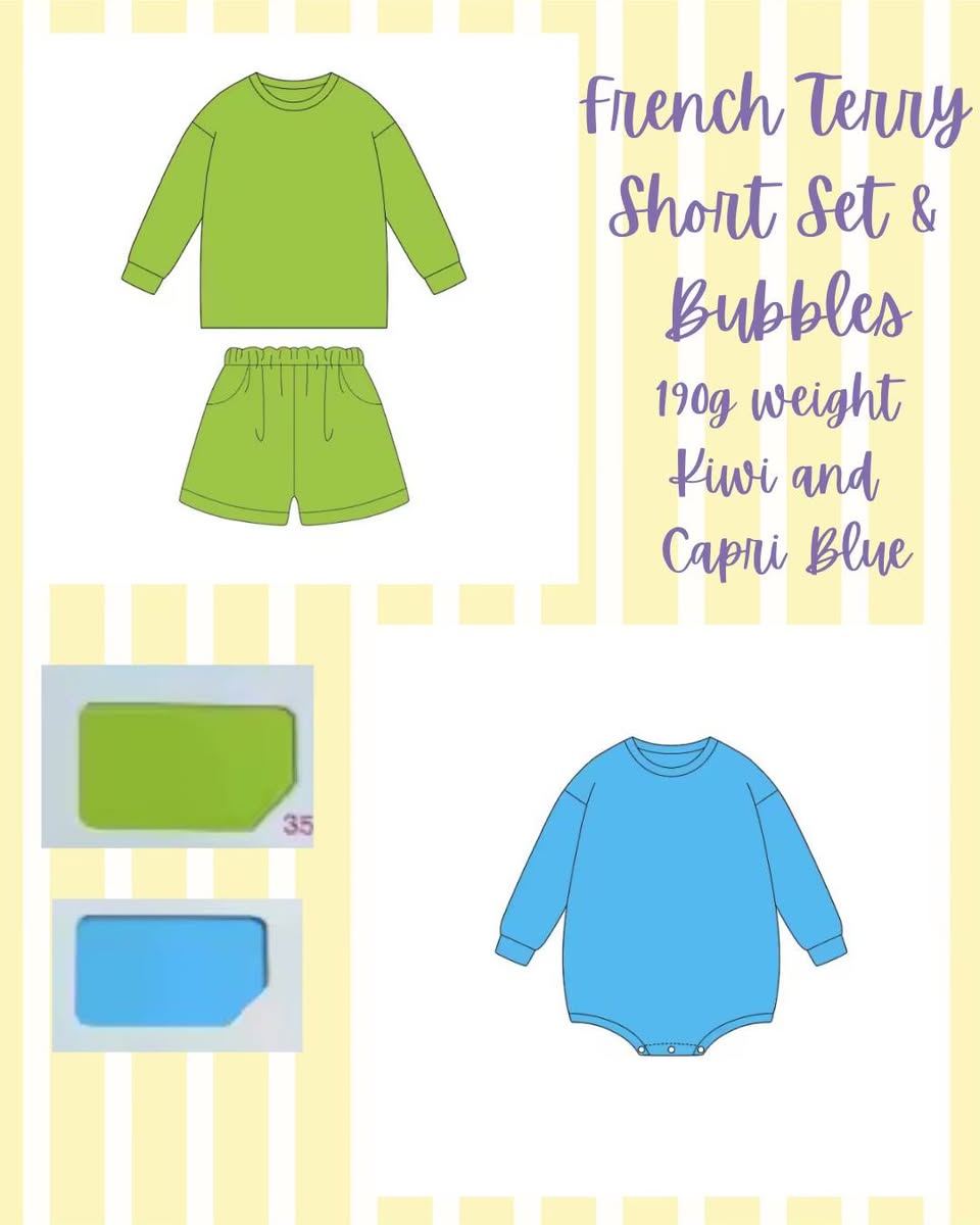 FRENCH TERRY SHORT AND SKORT SETS