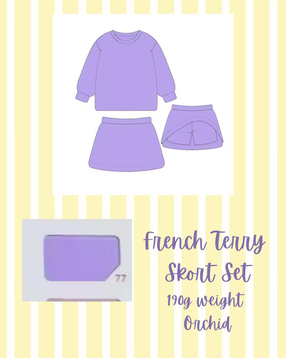 FRENCH TERRY SHORT AND SKORT SETS