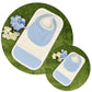 Cotton Pique Bib and Burp Cloth Set