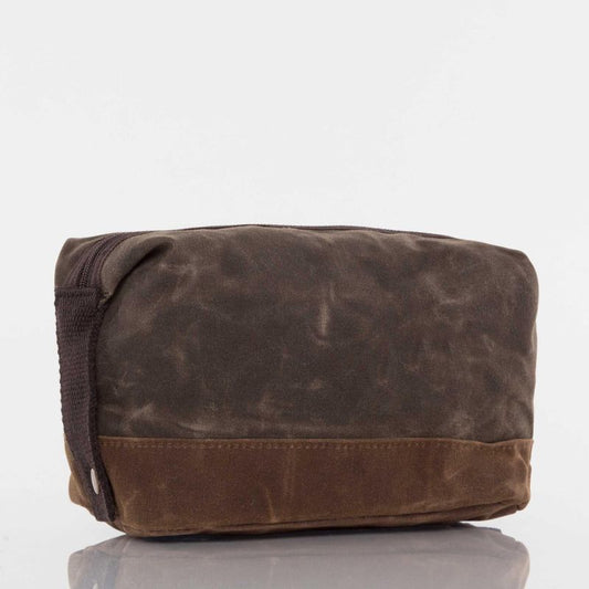 Monogrammed Waxed Dopp kit
