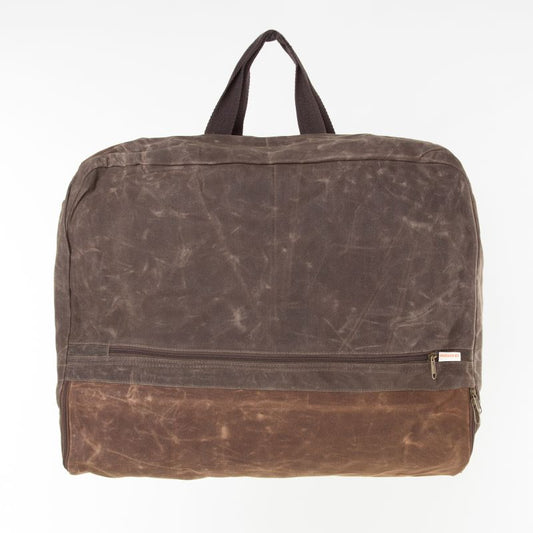 Monogrammed Waxed Canvas Garment Bag