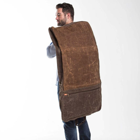 Monogrammed Waxed Canvas Garment Bag