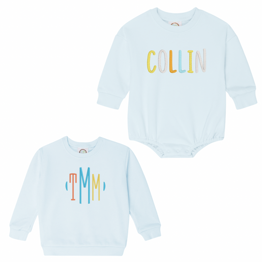 Unisex Monogrammed Sweatshirt (No Puff Sleeve)