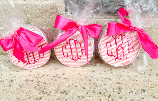 Seersucker Button Bag