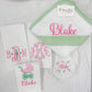 Monogrammed Burp Cloths, Set of 3