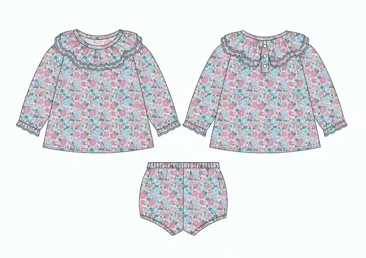 LIBERTY PRINT QUILTED SKORT SETS