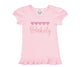 Girl's Puff Sleeve T-Shirt with ruffle hem