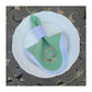 Linen Blend Scalloped Hem Dinner Napkins
