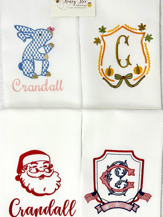 Seasonal Hand Towel Set  - Set of Four