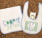 Gingham Trimmed Bibs