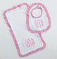Gingham Trimmed Bibs