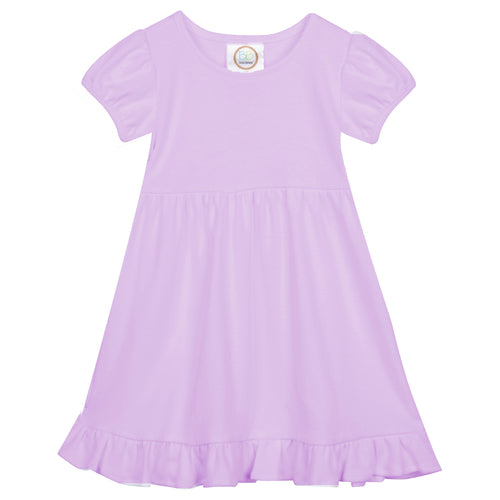 Short Puff Sleeve Ruffle Dress