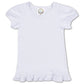 Girl's Puff Sleeve T-Shirt with ruffle hem